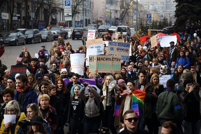 Феминистический марш в Киеве 