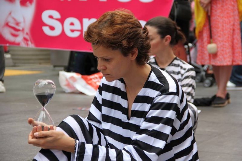 "Время истекает": в Нью-Йорке прошла красочная акция в поддержку Сенцова (фото)