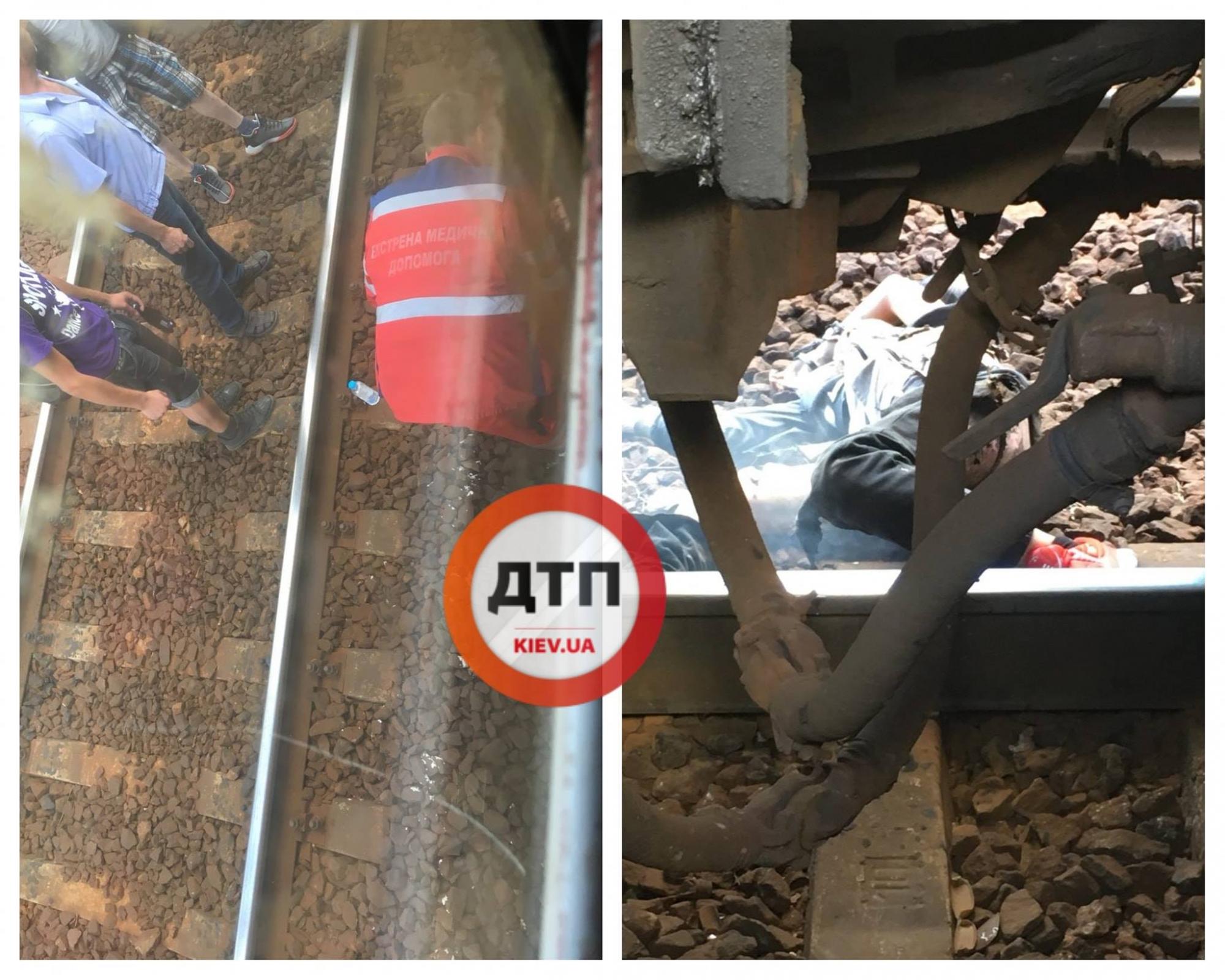 У Києві підліток-"зацепер" ледь не загинув на даху електрички (фото)