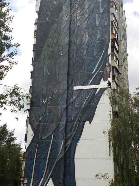 &quot;Моя любимая птица&quot;: киевляне шокированы уничтожением мурала (фото)