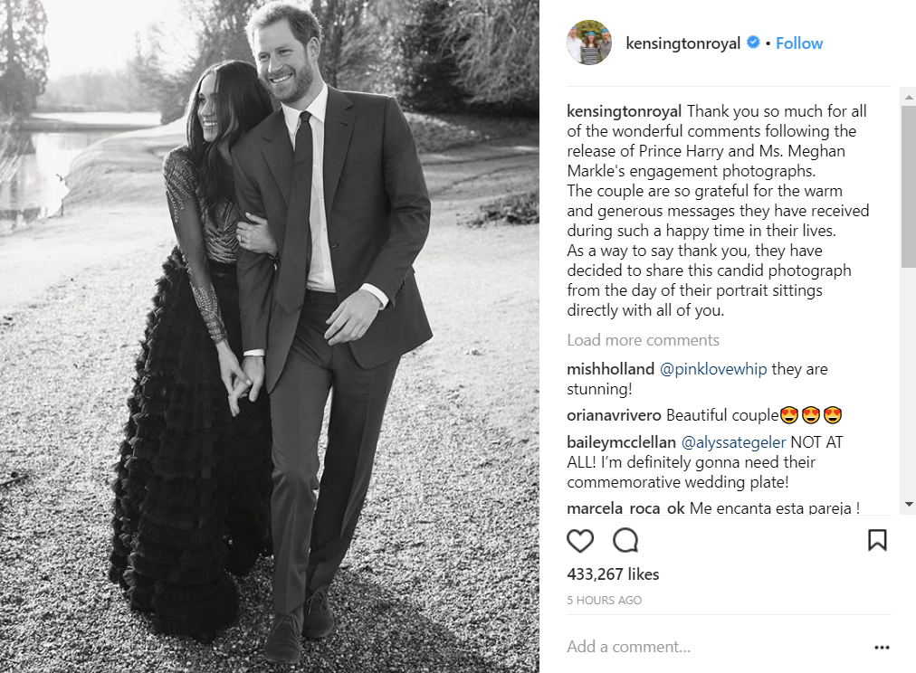 В сети появились фото помолвки принца Гарри и Меган Маркл