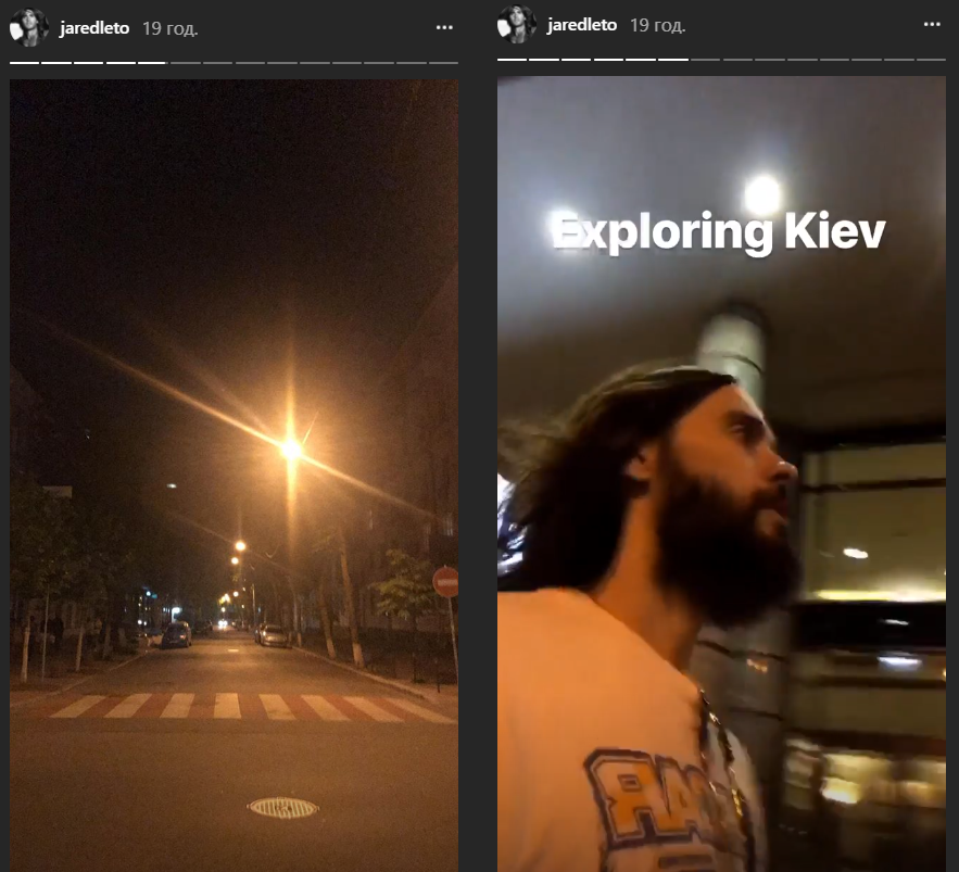 Джаред Лето погулял по ночному Киеву и проехался на автобусе (фото)