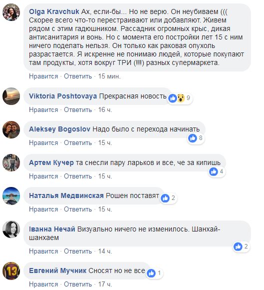 "Все в шоке": в Киеве сносят популярный рынок, а в сети радуются (фото)