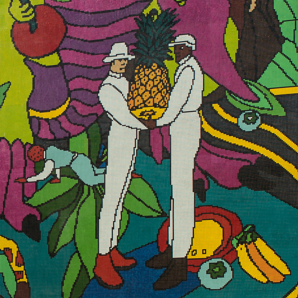 У Києві фасад будинку оздобили мозаїкою з величезним фіолетовим динозавром