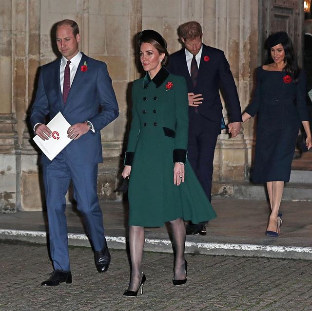 Принци Вільям і Гаррі з дружинами відвідали службу в честь 100-річчя закінчення Першої світової війни