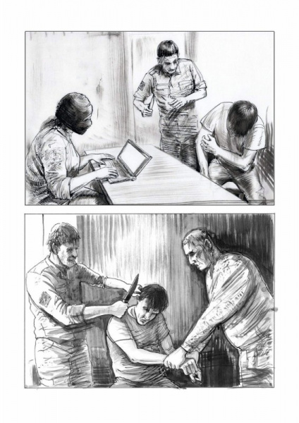 Художник з Донецька показав, що з ним робили терористи "ДНР" у полоні в картинках (фото)