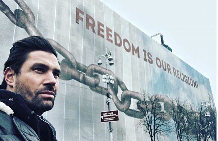 Звезда "Хоббита" приехал в Киев и прогулялся по достопримечательностям города