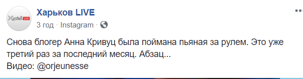 &quot;Третий раз за последний месяц&quot;: в Харькове снова поймали пьяной за рулем скандальную блогершу (видео)
