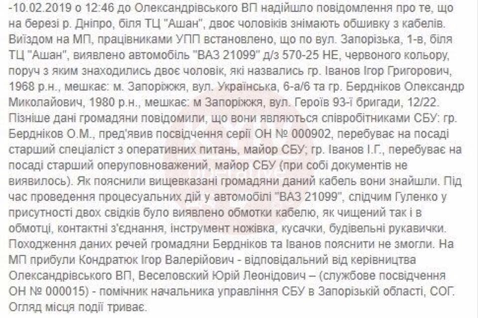 Секретна операція: у Запоріжжі поліція затримала СБУшників (фото)