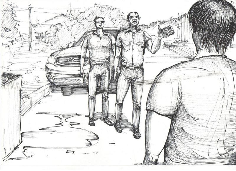 Художник з Донецька показав, що з ним робили терористи "ДНР" у полоні в картинках (фото)