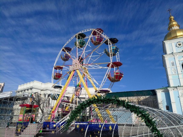 Центр Киева почти готов ко встрече нового года