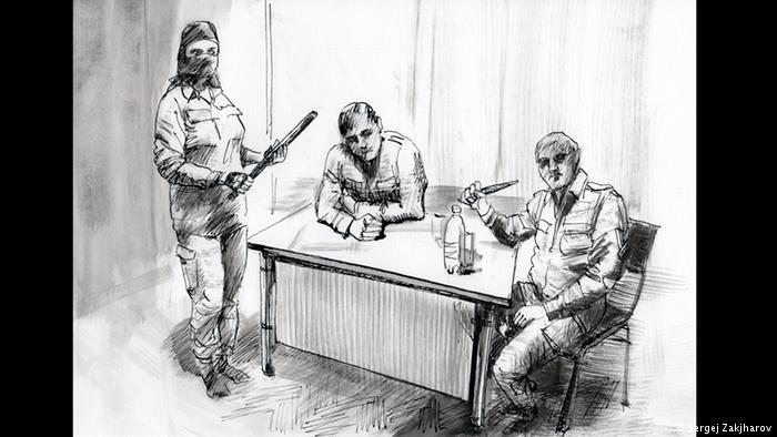 Художник з Донецька показав, що з ним робили терористи "ДНР" у полоні в картинках (фото)