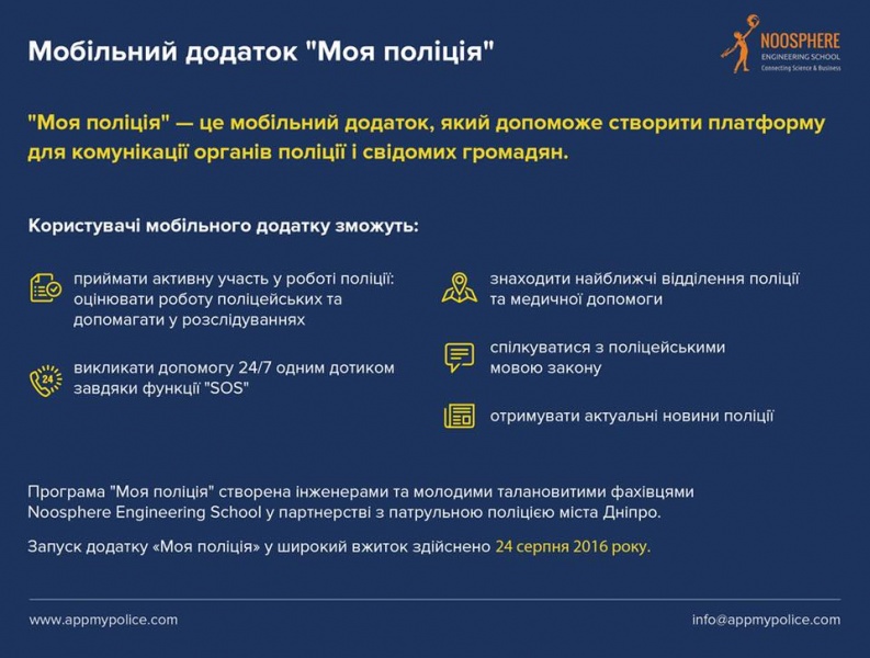 В Украине запустили мобильное приложение "Моя полиция"
