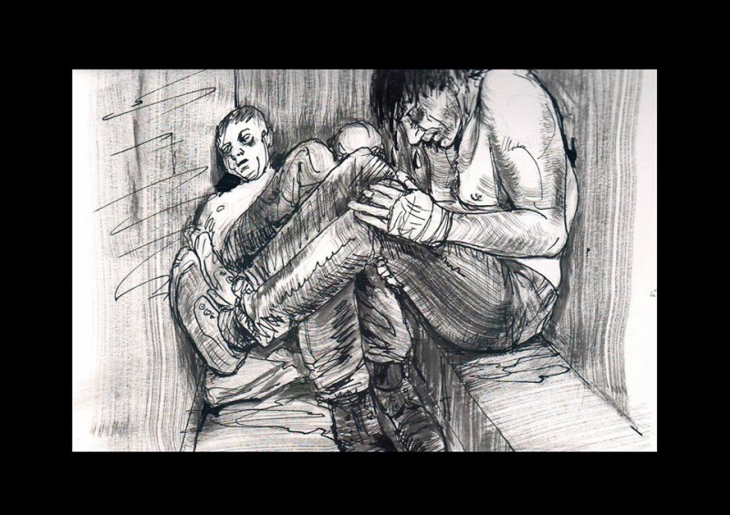 Художник з Донецька показав, що з ним робили терористи "ДНР" у полоні в картинках (фото)