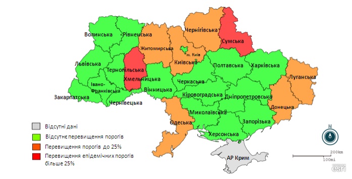 Грипп в Украине: названы регионы, которые пострадают в первую очередь (карта)