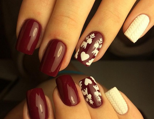 Маникюр на Новый год 2017: идеи дизайна с фото