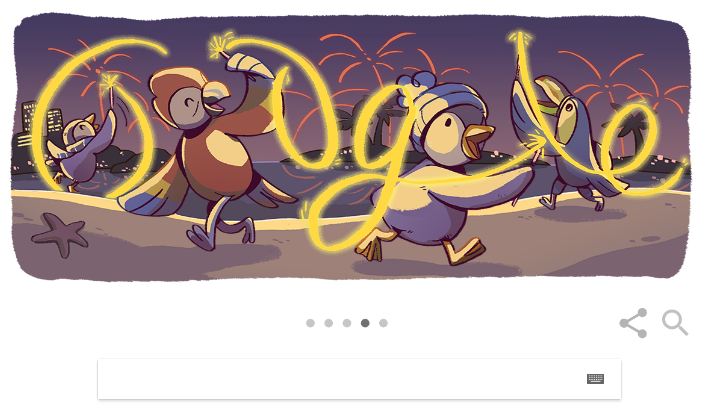 Google представив користувачам несподіваний новорічний дудл