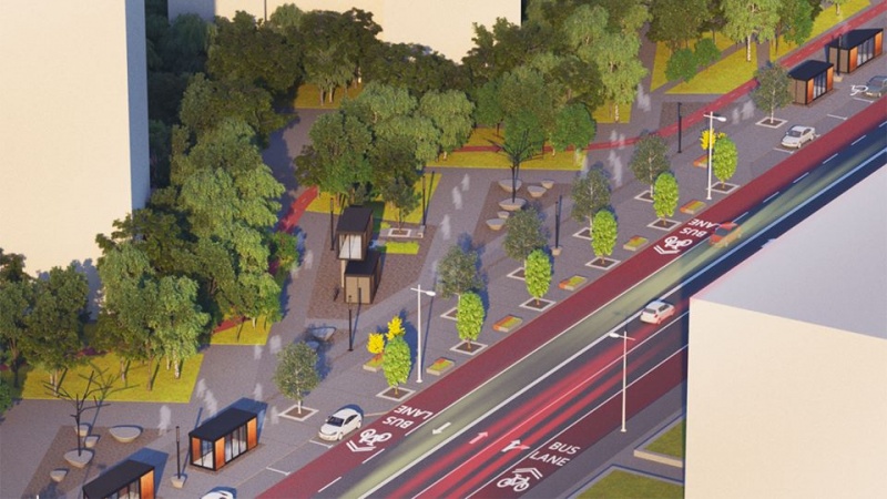 Архитекторы показали, как будет выглядеть первая smart-улица в Киеве