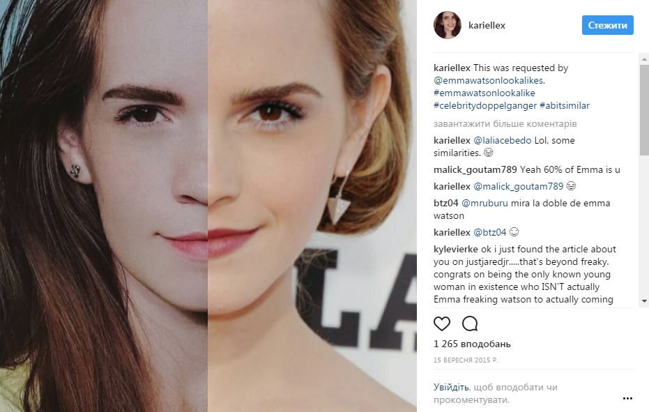 В США нашли двойника актрисы Эммы Уотсон