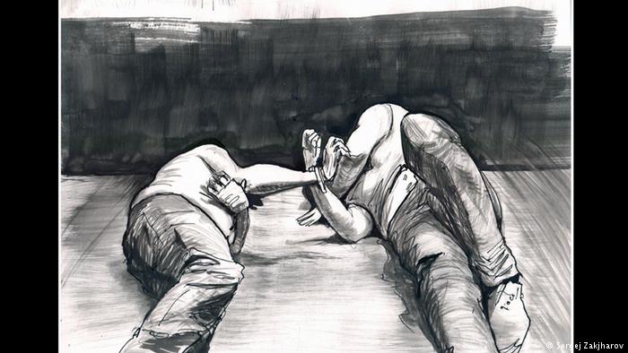 Художник з Донецька показав, що з ним робили терористи "ДНР" у полоні в картинках (фото)