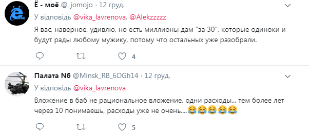"Вы же реально уже никому не нужны": оскорбительный пост киевлянки о парнях возмутил соцсеть