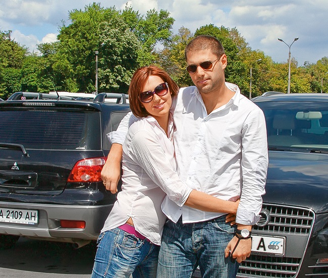 Яна Клочкова з колишнім чоловіком Леваном