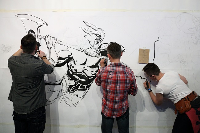 На Kyiv Comic Con группа иллюстраторов создавала новых комикс-героев 