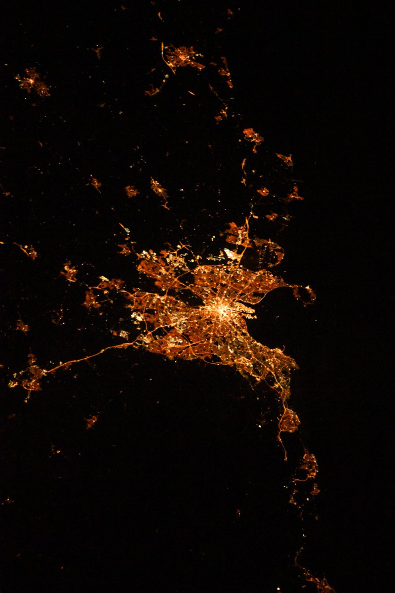 Американский космонавт показал удивительное фото ночного Киева с МКС