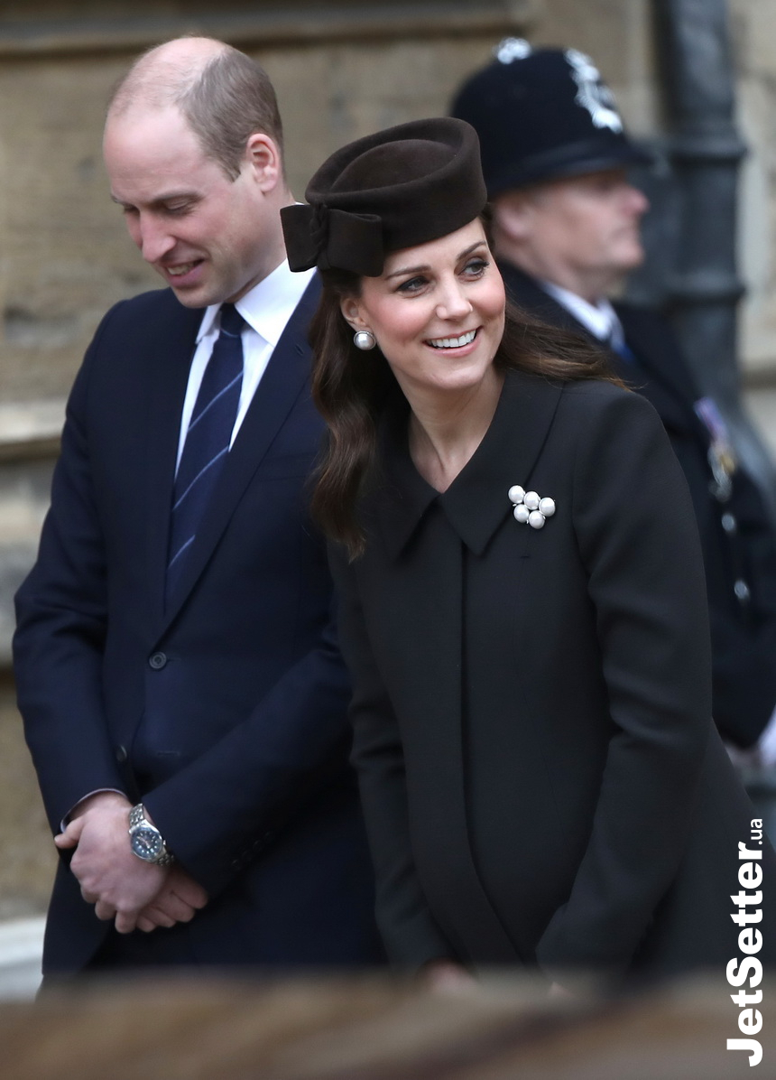 Беременная Кейт Миддлтон посетила пасхальную службу накануне родов (фото)