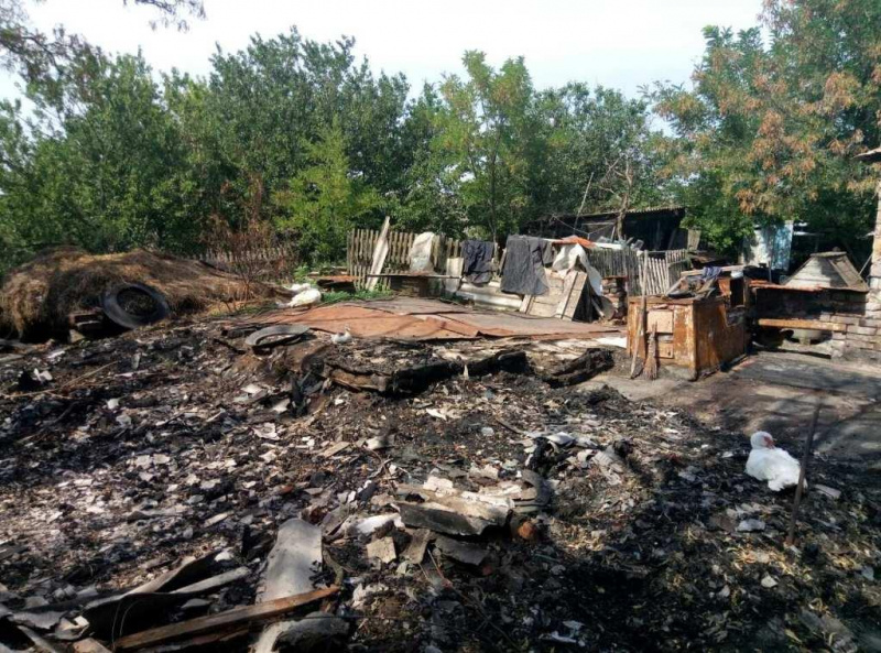 Сгорел дотла: в Запорожской области шаровая молния уничтожила дом