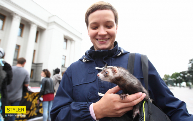 Митинг против пушных фабрик в Украине