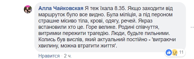 "Збирали частини тіла": під Києвом жінку затягнуло під поїзд