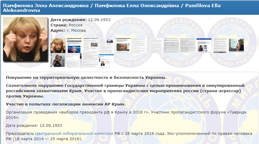 В базу "Миротворца" внесли известного российского политика