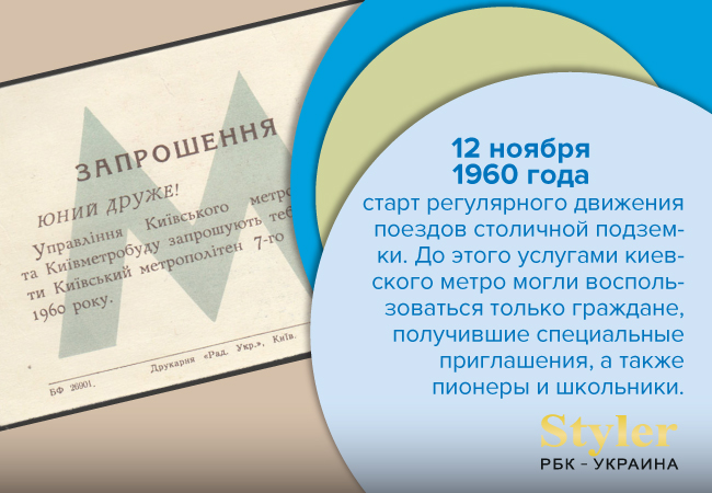 Старые пригласительные в киевское метро
