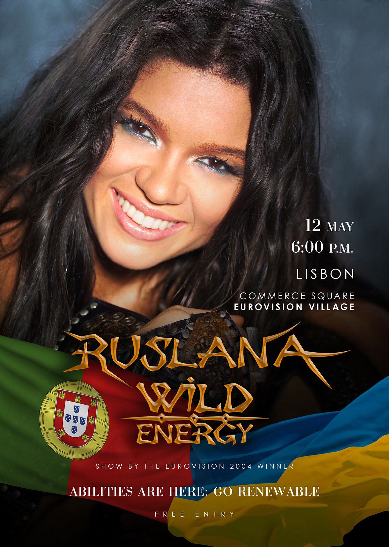 Руслана виступить з живим шоу WILD ENERGY на головній площі Лісабона