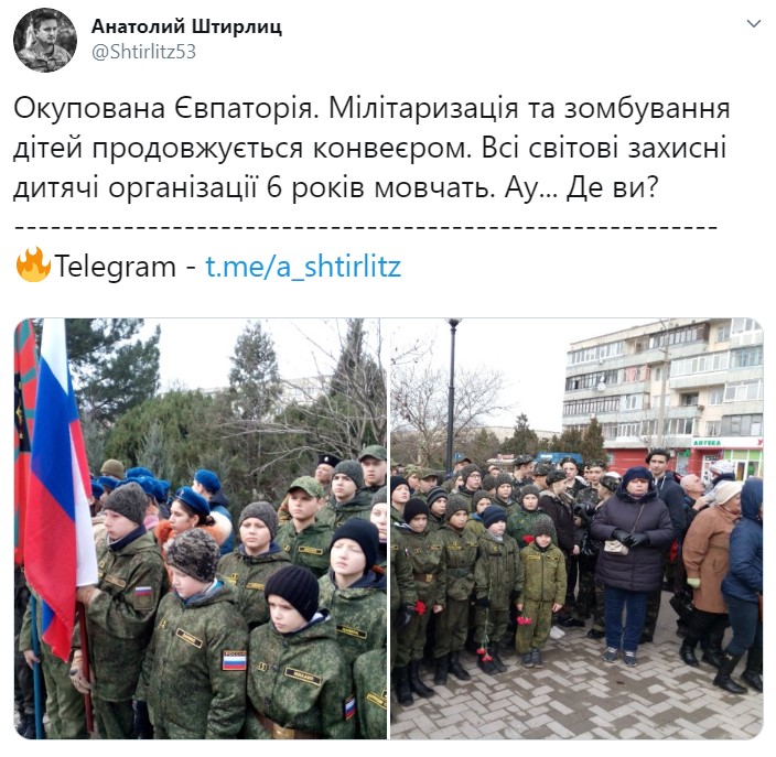"Влада" Криму провела військові акції з дітьми і розгнівала мережу (фото)