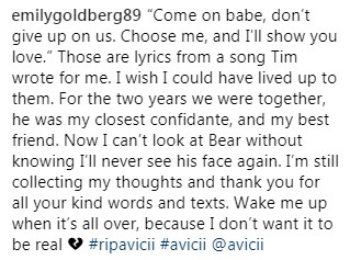 "Я не хочу, щоб це було реальністю": колишня дівчина Avicii відреагувала на смерть діджея