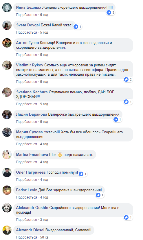 Відомого російського співака разом з дружиною збив автомобіль