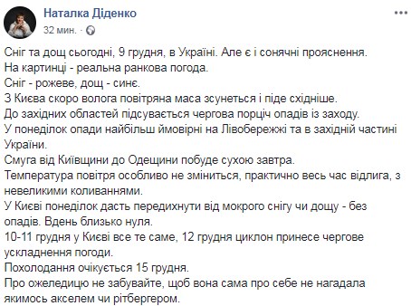 Дождь, снег и гололедица: синоптик дала прогноз на начало недели