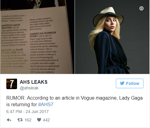 Американська історія жахів: Леді Гага не повернеться в 7 сезоні, незважаючи на чутки