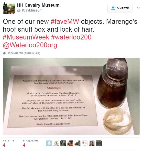 В Британии нашли копыто лошади Наполеона