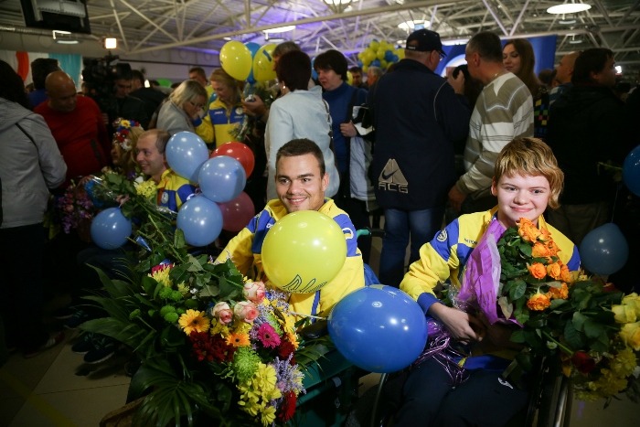 Встреча паралимпийской сборной: фоторепортаж из &quot;Борисполя&quot;