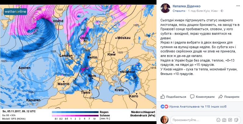 Синоптик дала обнадеживающий прогноз для Украины на воскресенье