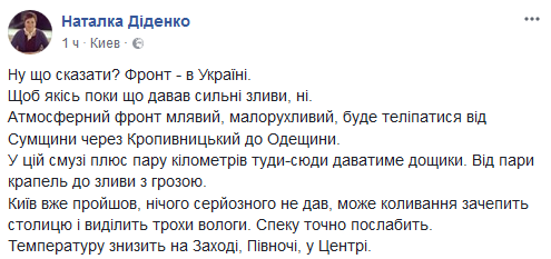 "Від пари крапель до зливи з грозою": синоптики розповіли, яка погода чекає на українців