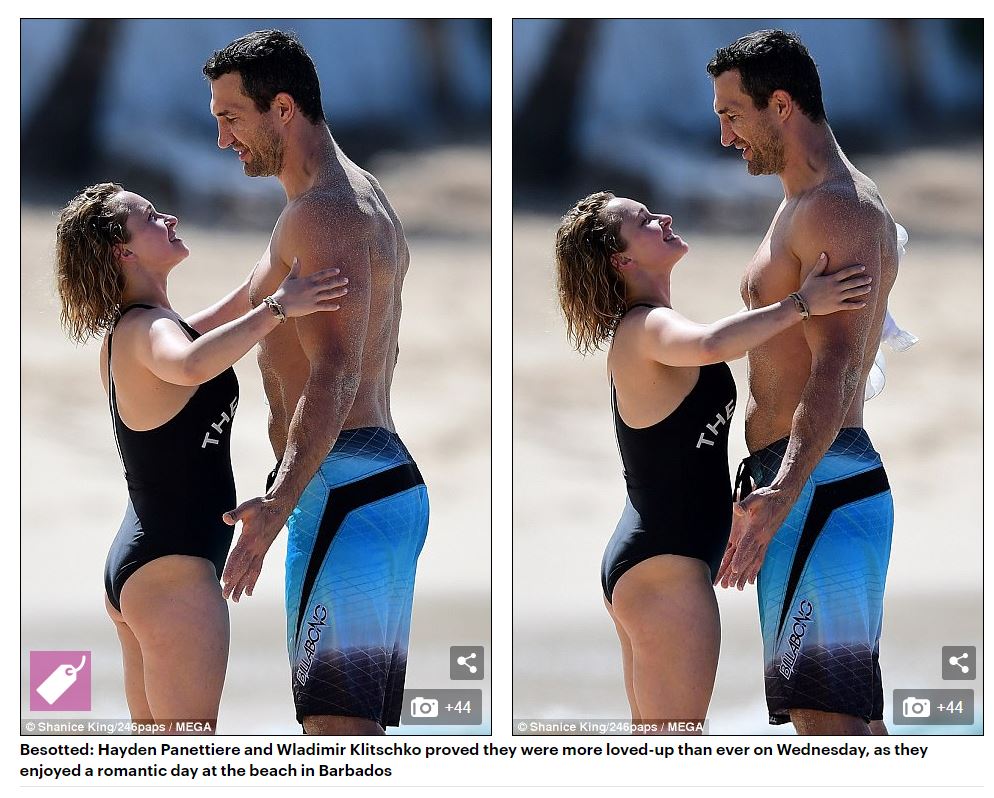 Кличка і Панеттьєрі застукали на пляжі (фото)