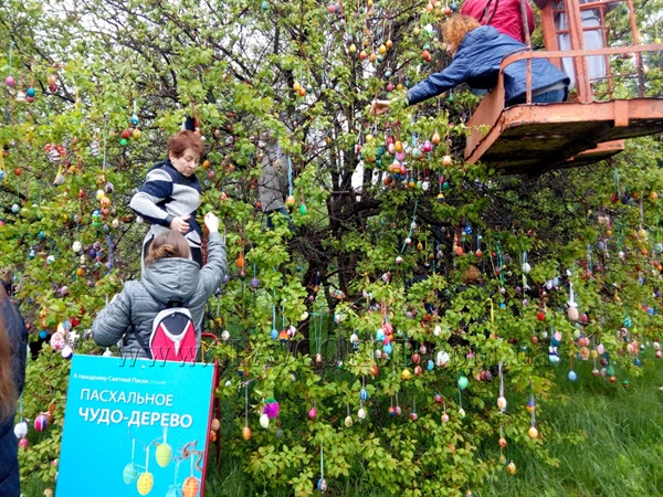 Пасхальное дерево в Славянске 2016 фото