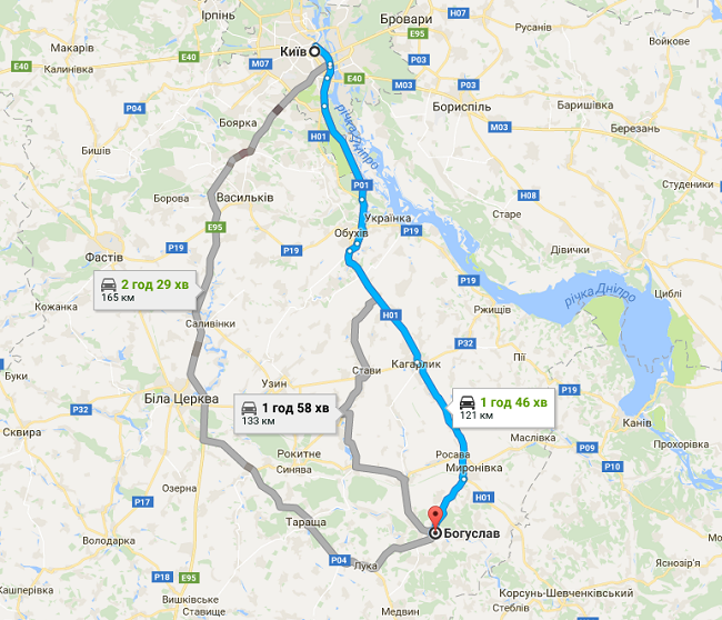 Богуслав: Як дістатися