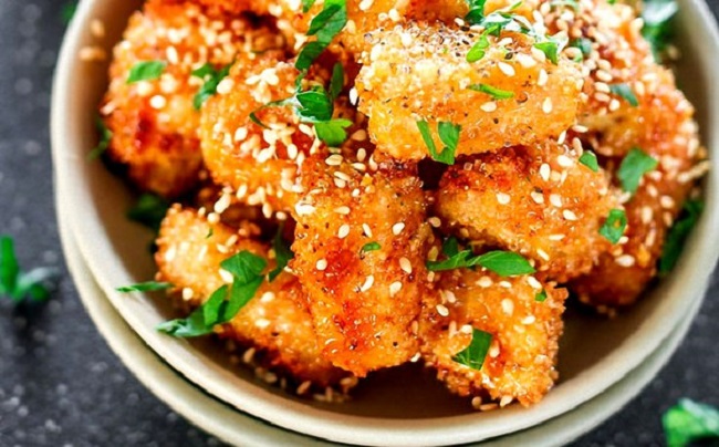 Курица в кунжуте