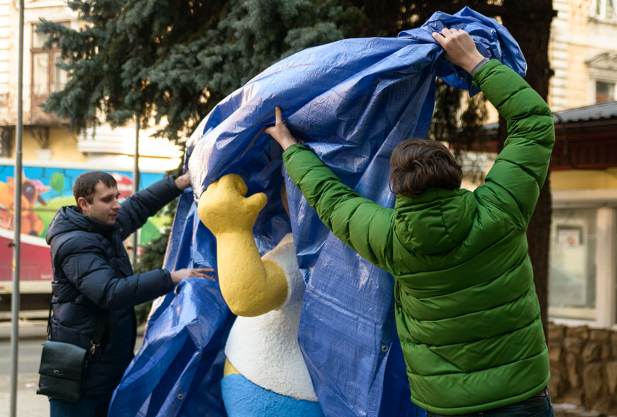 В Івано-Франківську з'явився власний Гомер Сімпсон