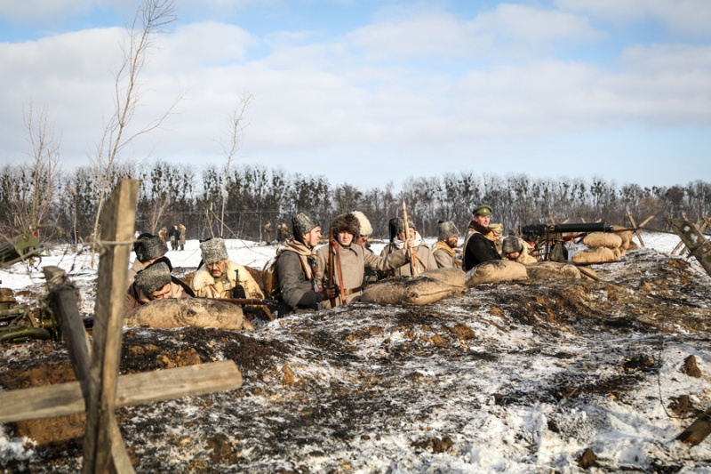 &quot;Крути 1918. Захист&quot;: украинские бойцы снимаются в историческом фильме